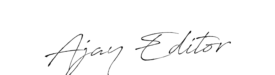 Antro_Vectra is a professional signature style that is perfect for those who want to add a touch of class to their signature. It is also a great choice for those who want to make their signature more unique. Get Ajay Editor name to fancy signature for free. Ajay Editor signature style 6 images and pictures png