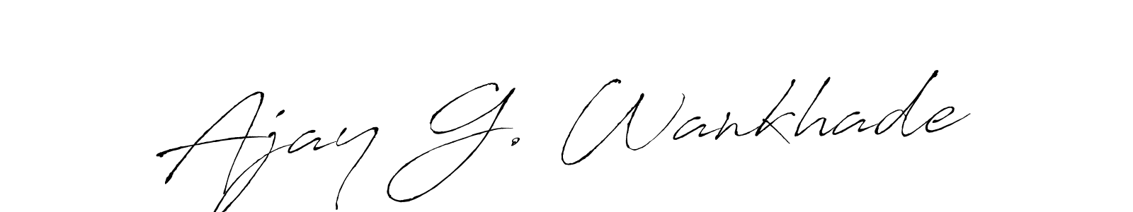 Similarly Antro_Vectra is the best handwritten signature design. Signature creator online .You can use it as an online autograph creator for name Ajay G. Wankhade. Ajay G. Wankhade signature style 6 images and pictures png