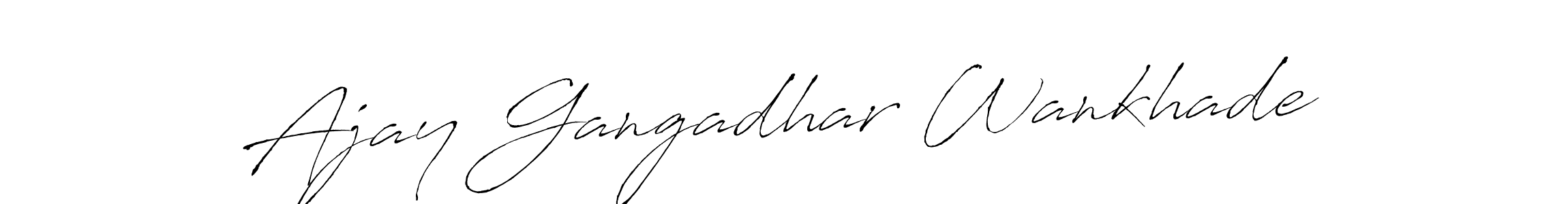 Make a beautiful signature design for name Ajay Gangadhar Wankhade. Use this online signature maker to create a handwritten signature for free. Ajay Gangadhar Wankhade signature style 6 images and pictures png