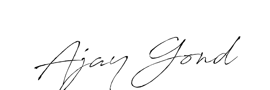 Also we have Ajay Gond name is the best signature style. Create professional handwritten signature collection using Antro_Vectra autograph style. Ajay Gond signature style 6 images and pictures png
