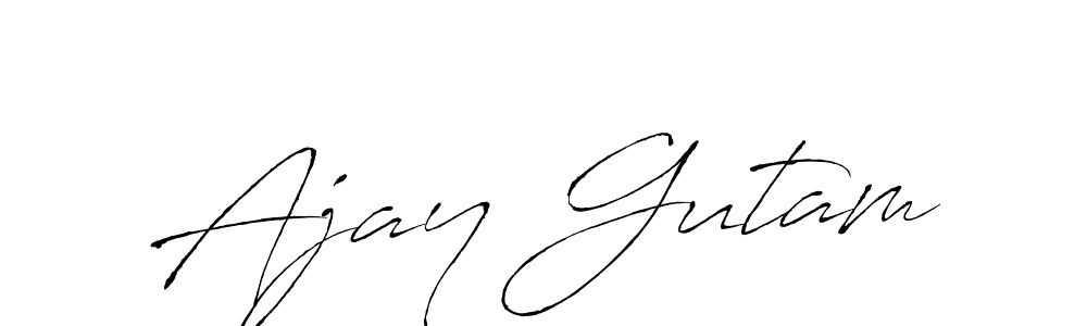 You should practise on your own different ways (Antro_Vectra) to write your name (Ajay Gutam) in signature. don't let someone else do it for you. Ajay Gutam signature style 6 images and pictures png