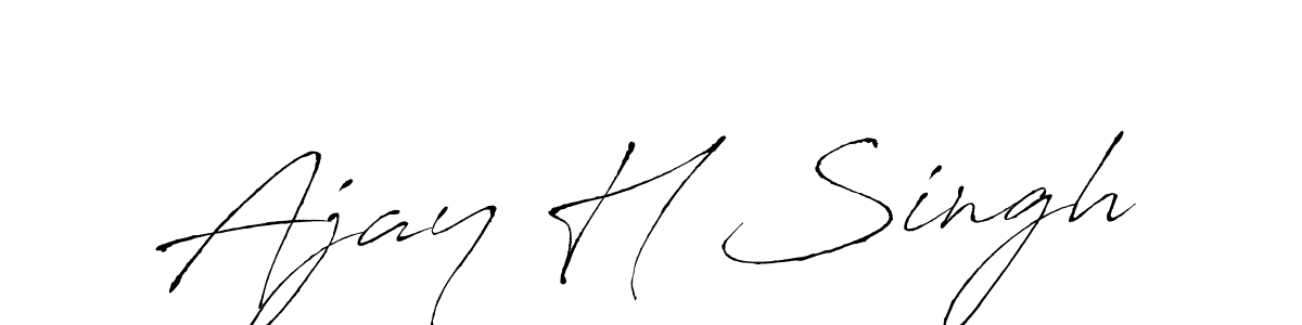 This is the best signature style for the Ajay H Singh name. Also you like these signature font (Antro_Vectra). Mix name signature. Ajay H Singh signature style 6 images and pictures png