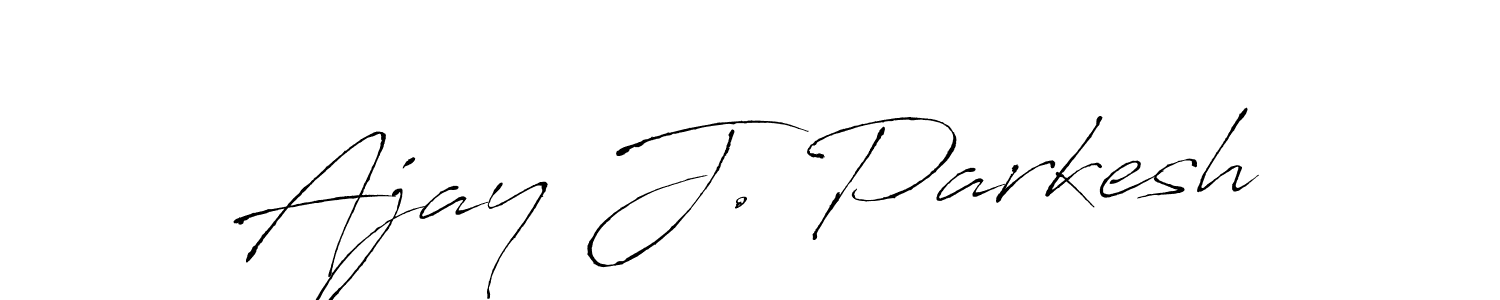 Also You can easily find your signature by using the search form. We will create Ajay J. Parkesh name handwritten signature images for you free of cost using Antro_Vectra sign style. Ajay J. Parkesh signature style 6 images and pictures png