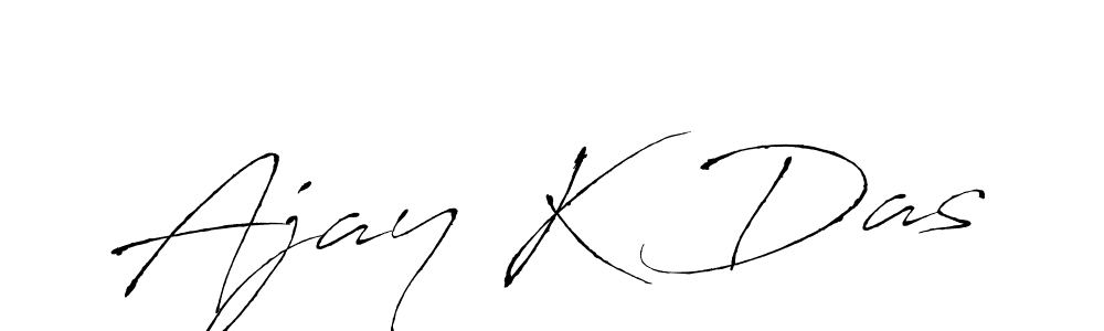How to make Ajay K Das name signature. Use Antro_Vectra style for creating short signs online. This is the latest handwritten sign. Ajay K Das signature style 6 images and pictures png