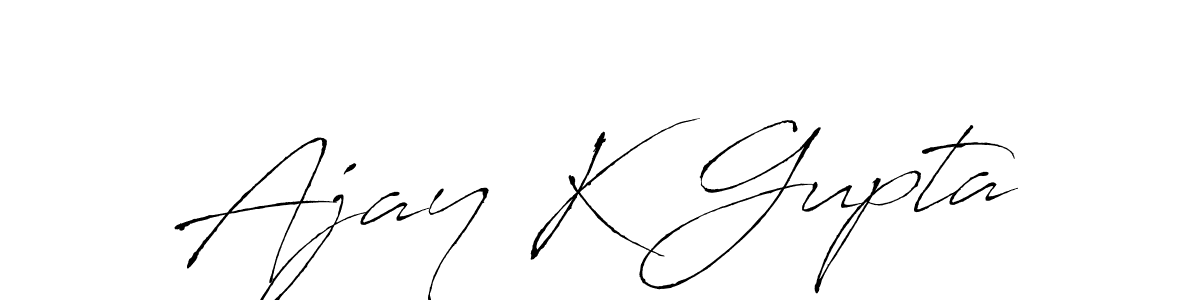 It looks lik you need a new signature style for name Ajay K Gupta. Design unique handwritten (Antro_Vectra) signature with our free signature maker in just a few clicks. Ajay K Gupta signature style 6 images and pictures png