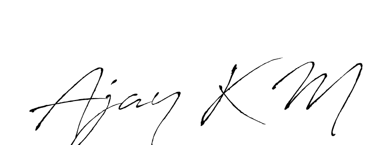 Once you've used our free online signature maker to create your best signature Antro_Vectra style, it's time to enjoy all of the benefits that Ajay K M name signing documents. Ajay K M signature style 6 images and pictures png