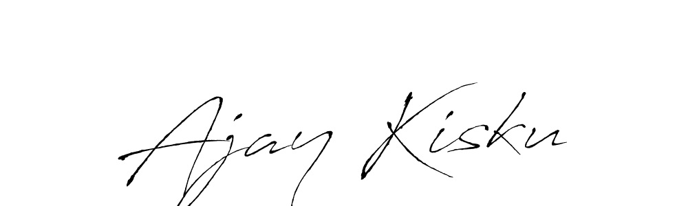 How to make Ajay Kisku name signature. Use Antro_Vectra style for creating short signs online. This is the latest handwritten sign. Ajay Kisku signature style 6 images and pictures png