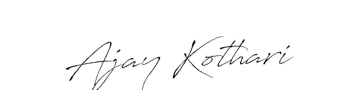 Make a beautiful signature design for name Ajay Kothari. With this signature (Antro_Vectra) style, you can create a handwritten signature for free. Ajay Kothari signature style 6 images and pictures png