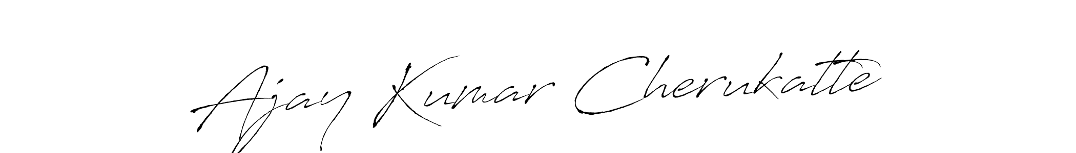 Create a beautiful signature design for name Ajay Kumar Cherukatte. With this signature (Antro_Vectra) fonts, you can make a handwritten signature for free. Ajay Kumar Cherukatte signature style 6 images and pictures png