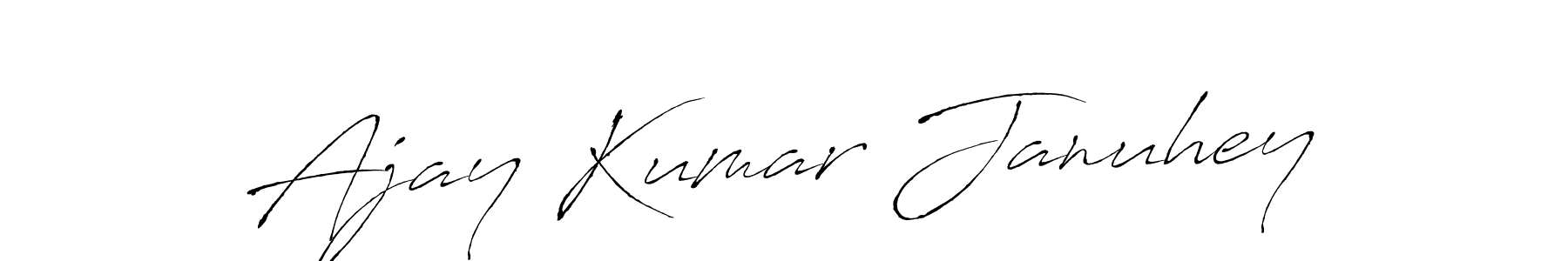 Use a signature maker to create a handwritten signature online. With this signature software, you can design (Antro_Vectra) your own signature for name Ajay Kumar Januhey. Ajay Kumar Januhey signature style 6 images and pictures png