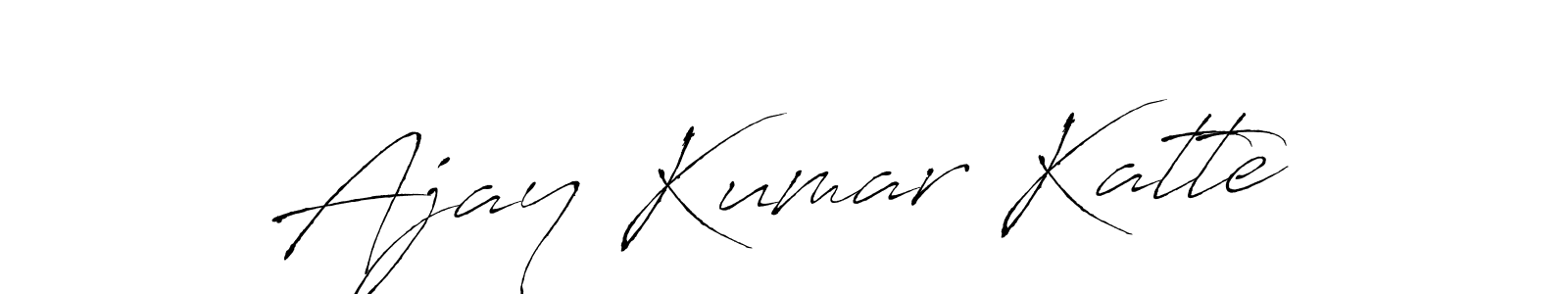 Make a beautiful signature design for name Ajay Kumar Katte. With this signature (Antro_Vectra) style, you can create a handwritten signature for free. Ajay Kumar Katte signature style 6 images and pictures png