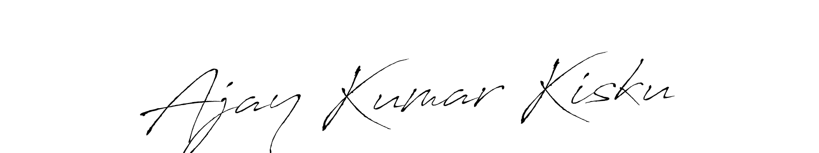 How to make Ajay Kumar Kisku name signature. Use Antro_Vectra style for creating short signs online. This is the latest handwritten sign. Ajay Kumar Kisku signature style 6 images and pictures png