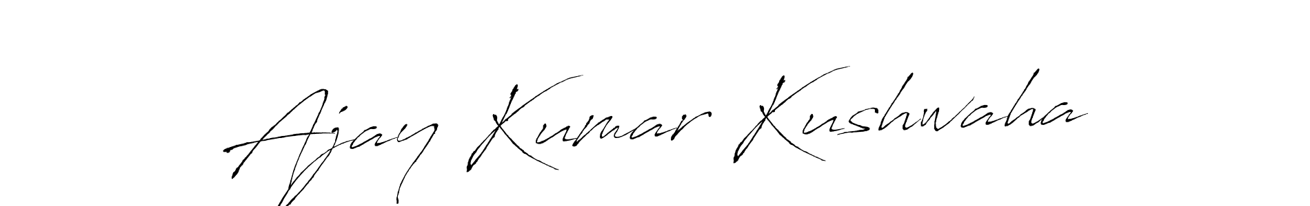 How to make Ajay Kumar Kushwaha signature? Antro_Vectra is a professional autograph style. Create handwritten signature for Ajay Kumar Kushwaha name. Ajay Kumar Kushwaha signature style 6 images and pictures png