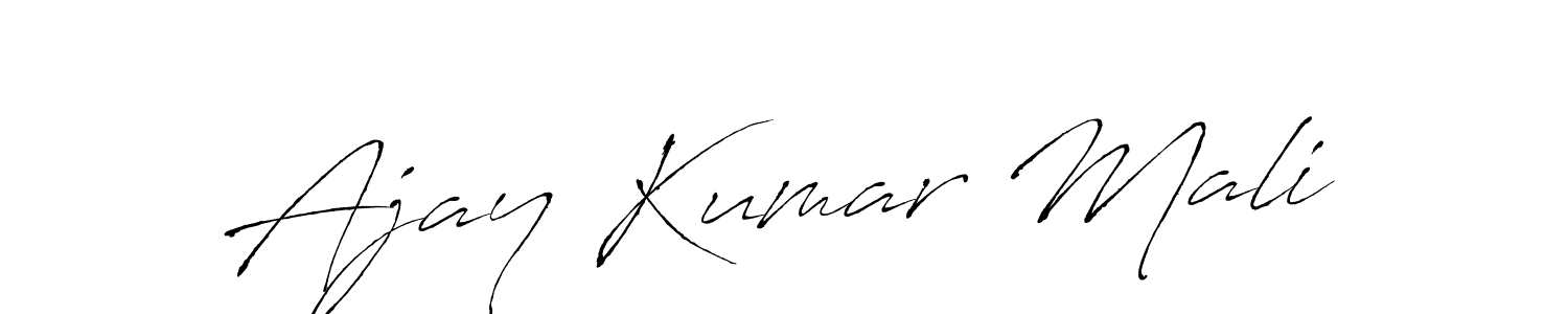 Also we have Ajay Kumar Mali name is the best signature style. Create professional handwritten signature collection using Antro_Vectra autograph style. Ajay Kumar Mali signature style 6 images and pictures png