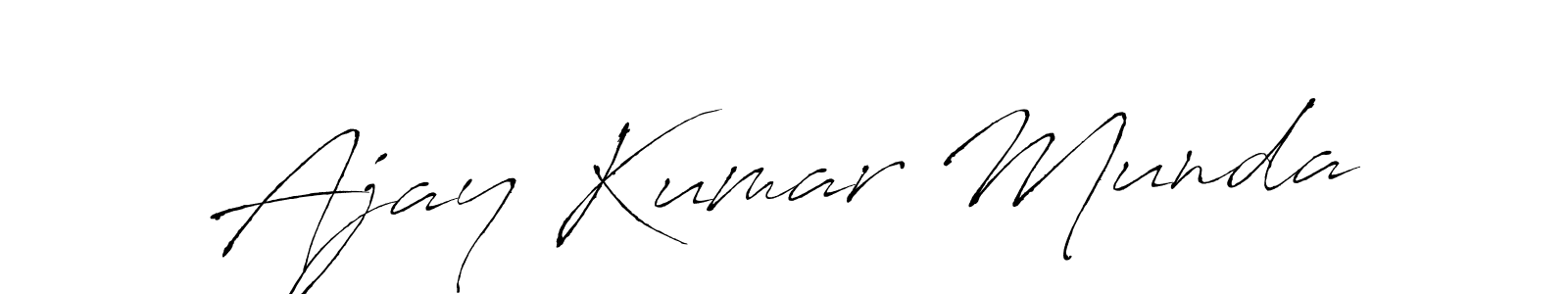 How to make Ajay Kumar Munda signature? Antro_Vectra is a professional autograph style. Create handwritten signature for Ajay Kumar Munda name. Ajay Kumar Munda signature style 6 images and pictures png