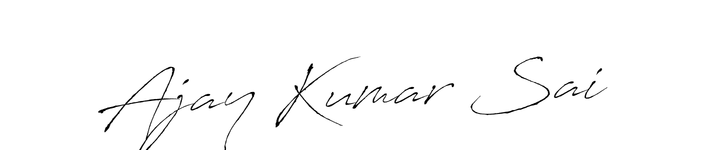 Make a beautiful signature design for name Ajay Kumar Sai. With this signature (Antro_Vectra) style, you can create a handwritten signature for free. Ajay Kumar Sai signature style 6 images and pictures png