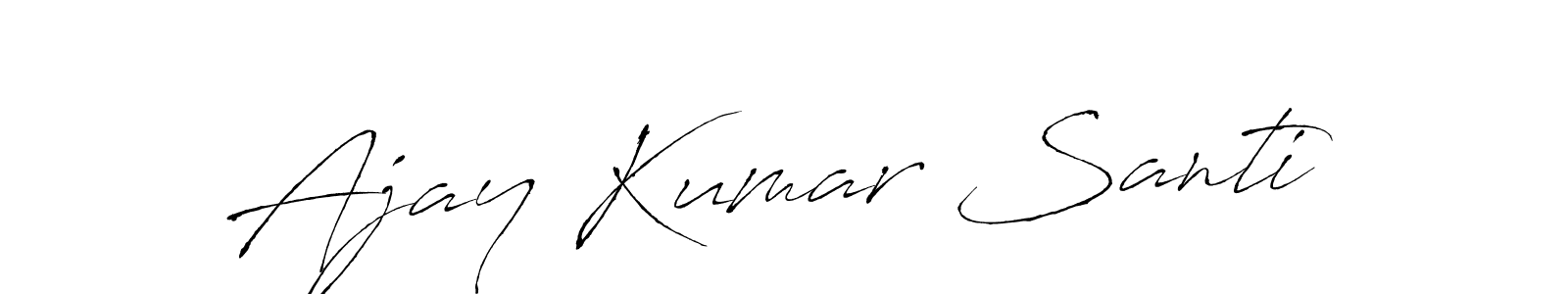 Design your own signature with our free online signature maker. With this signature software, you can create a handwritten (Antro_Vectra) signature for name Ajay Kumar Santi. Ajay Kumar Santi signature style 6 images and pictures png