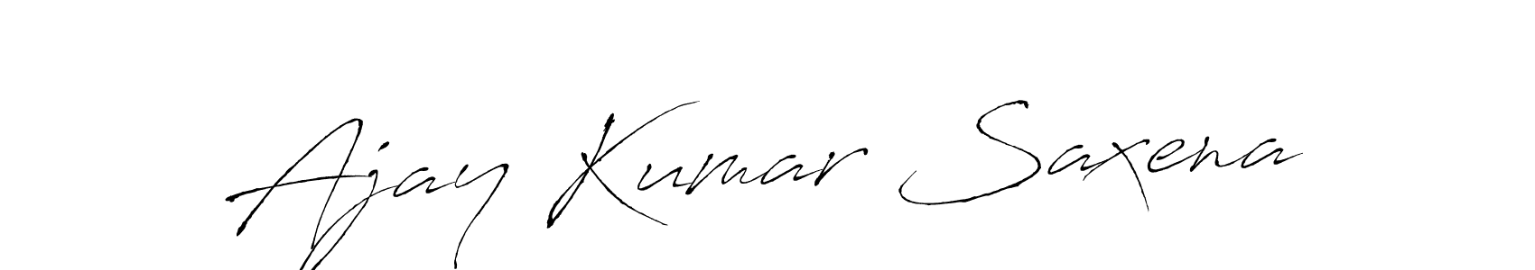 Make a beautiful signature design for name Ajay Kumar Saxena. With this signature (Antro_Vectra) style, you can create a handwritten signature for free. Ajay Kumar Saxena signature style 6 images and pictures png