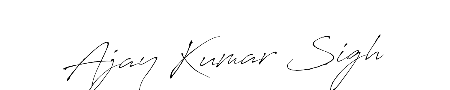 Use a signature maker to create a handwritten signature online. With this signature software, you can design (Antro_Vectra) your own signature for name Ajay Kumar Sigh. Ajay Kumar Sigh signature style 6 images and pictures png