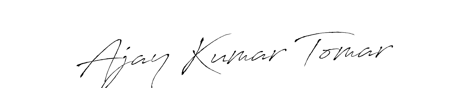 The best way (Antro_Vectra) to make a short signature is to pick only two or three words in your name. The name Ajay Kumar Tomar include a total of six letters. For converting this name. Ajay Kumar Tomar signature style 6 images and pictures png