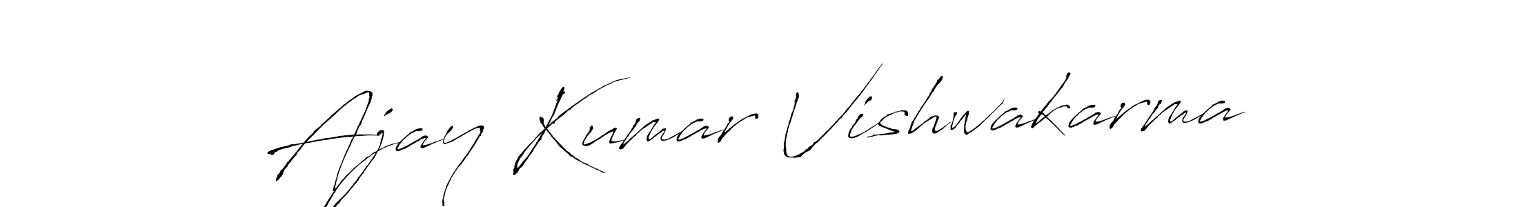 Create a beautiful signature design for name Ajay Kumar Vishwakarma. With this signature (Antro_Vectra) fonts, you can make a handwritten signature for free. Ajay Kumar Vishwakarma signature style 6 images and pictures png