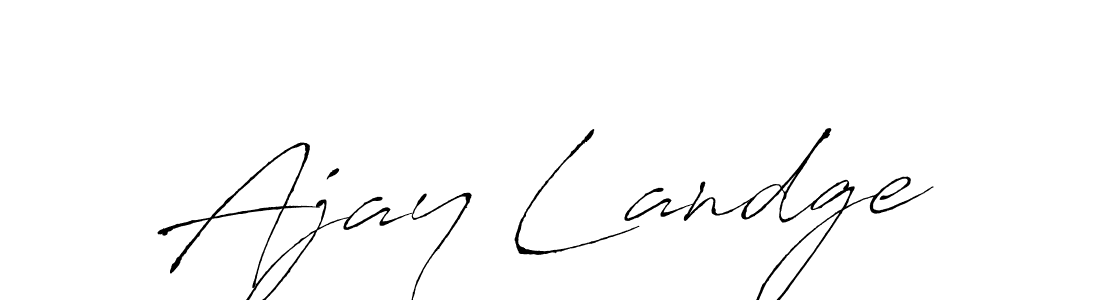 Also we have Ajay Landge name is the best signature style. Create professional handwritten signature collection using Antro_Vectra autograph style. Ajay Landge signature style 6 images and pictures png