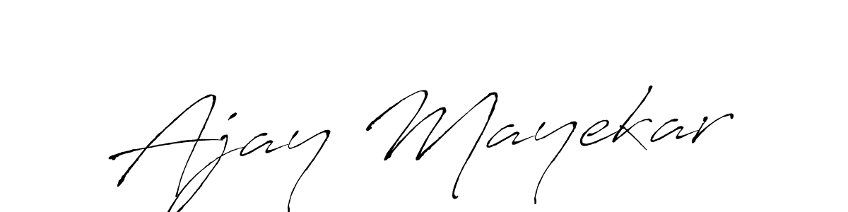 Design your own signature with our free online signature maker. With this signature software, you can create a handwritten (Antro_Vectra) signature for name Ajay Mayekar. Ajay Mayekar signature style 6 images and pictures png