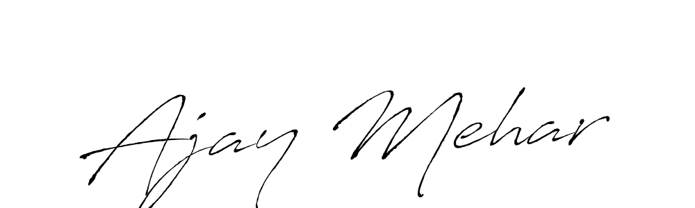 Design your own signature with our free online signature maker. With this signature software, you can create a handwritten (Antro_Vectra) signature for name Ajay Mehar. Ajay Mehar signature style 6 images and pictures png