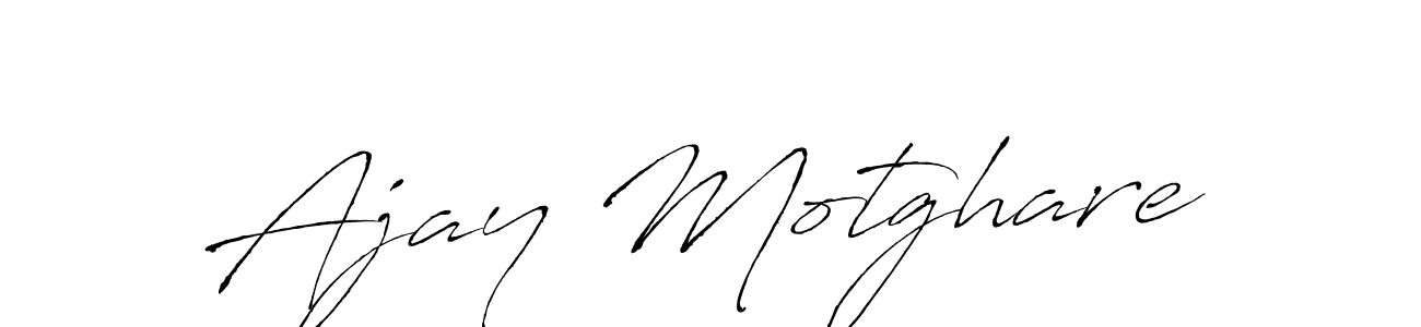 Make a beautiful signature design for name Ajay Motghare. With this signature (Antro_Vectra) style, you can create a handwritten signature for free. Ajay Motghare signature style 6 images and pictures png