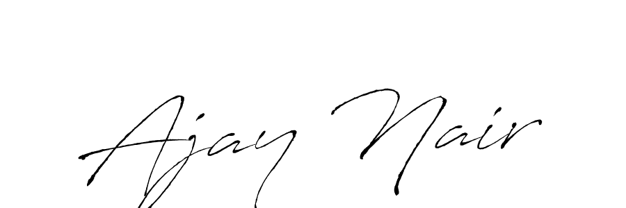 You should practise on your own different ways (Antro_Vectra) to write your name (Ajay Nair) in signature. don't let someone else do it for you. Ajay Nair signature style 6 images and pictures png