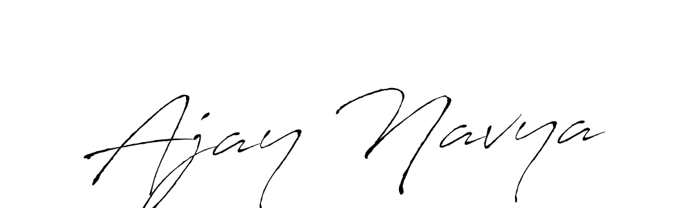 How to make Ajay Navya signature? Antro_Vectra is a professional autograph style. Create handwritten signature for Ajay Navya name. Ajay Navya signature style 6 images and pictures png
