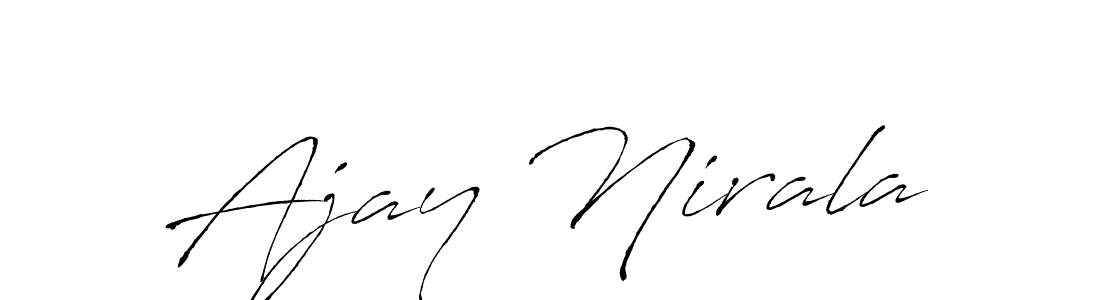 Antro_Vectra is a professional signature style that is perfect for those who want to add a touch of class to their signature. It is also a great choice for those who want to make their signature more unique. Get Ajay Nirala name to fancy signature for free. Ajay Nirala signature style 6 images and pictures png