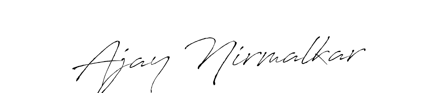 Antro_Vectra is a professional signature style that is perfect for those who want to add a touch of class to their signature. It is also a great choice for those who want to make their signature more unique. Get Ajay Nirmalkar name to fancy signature for free. Ajay Nirmalkar signature style 6 images and pictures png