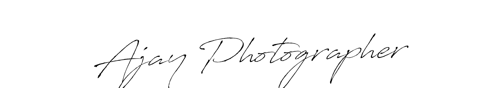 Ajay Photographer stylish signature style. Best Handwritten Sign (Antro_Vectra) for my name. Handwritten Signature Collection Ideas for my name Ajay Photographer. Ajay Photographer signature style 6 images and pictures png