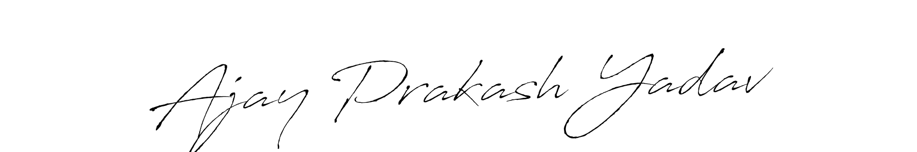 How to make Ajay Prakash Yadav signature? Antro_Vectra is a professional autograph style. Create handwritten signature for Ajay Prakash Yadav name. Ajay Prakash Yadav signature style 6 images and pictures png