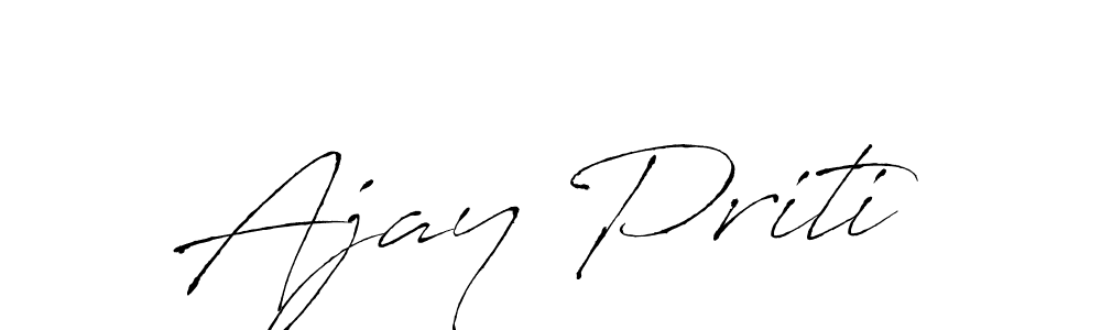 This is the best signature style for the Ajay Priti name. Also you like these signature font (Antro_Vectra). Mix name signature. Ajay Priti signature style 6 images and pictures png