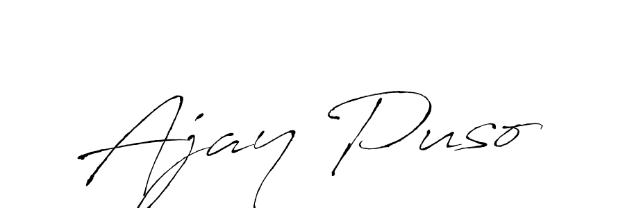 Antro_Vectra is a professional signature style that is perfect for those who want to add a touch of class to their signature. It is also a great choice for those who want to make their signature more unique. Get Ajay Puso name to fancy signature for free. Ajay Puso signature style 6 images and pictures png