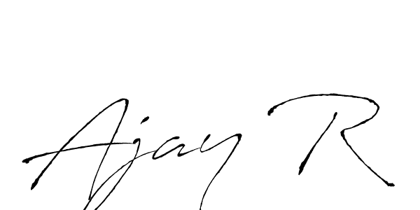 Also we have Ajay R name is the best signature style. Create professional handwritten signature collection using Antro_Vectra autograph style. Ajay R signature style 6 images and pictures png