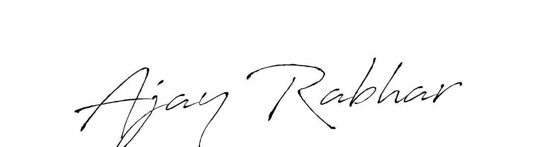 Create a beautiful signature design for name Ajay Rabhar. With this signature (Antro_Vectra) fonts, you can make a handwritten signature for free. Ajay Rabhar signature style 6 images and pictures png