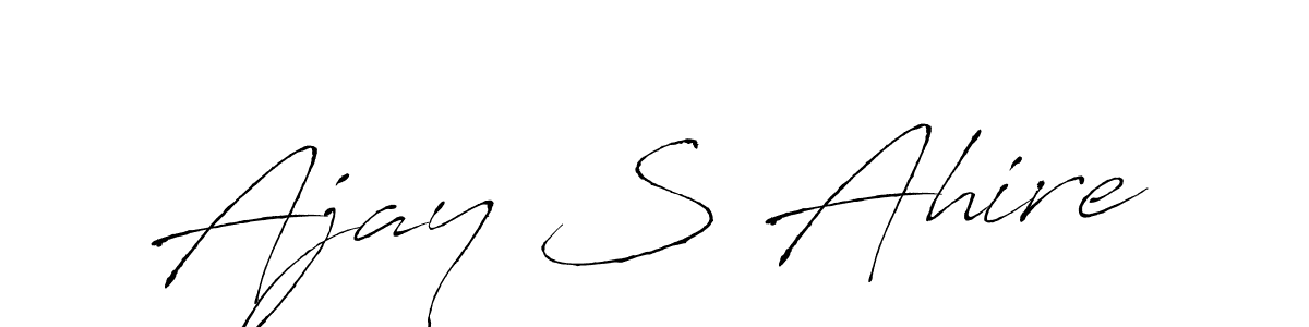 How to make Ajay S Ahire signature? Antro_Vectra is a professional autograph style. Create handwritten signature for Ajay S Ahire name. Ajay S Ahire signature style 6 images and pictures png