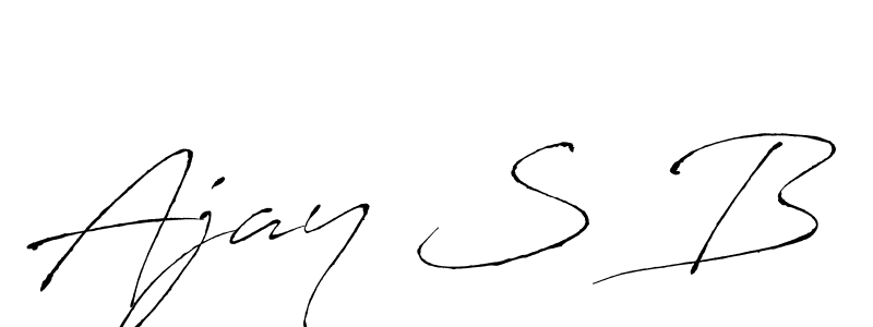 It looks lik you need a new signature style for name Ajay S B. Design unique handwritten (Antro_Vectra) signature with our free signature maker in just a few clicks. Ajay S B signature style 6 images and pictures png