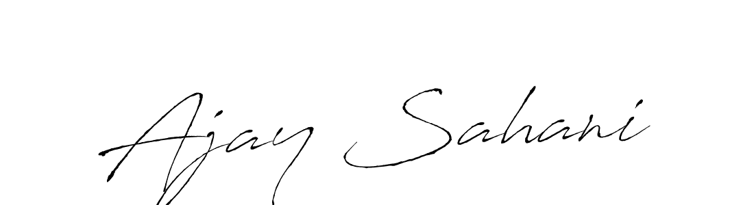 How to make Ajay Sahani signature? Antro_Vectra is a professional autograph style. Create handwritten signature for Ajay Sahani name. Ajay Sahani signature style 6 images and pictures png
