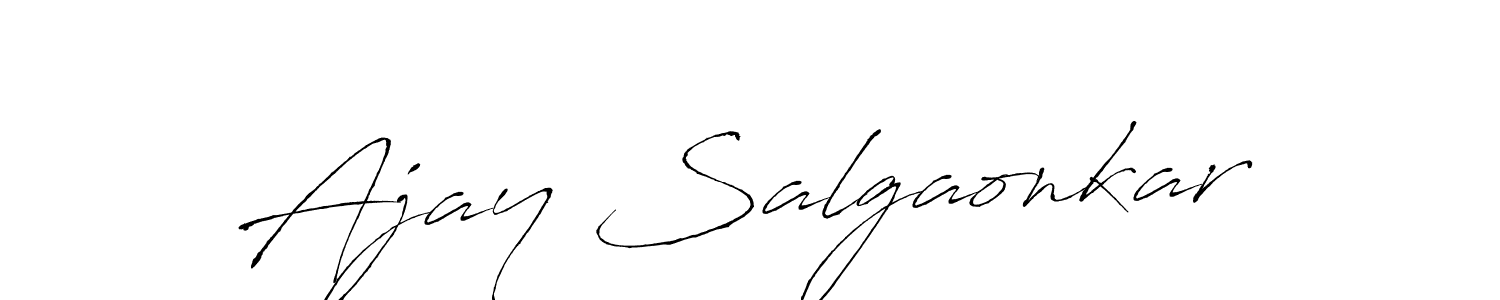 Ajay Salgaonkar stylish signature style. Best Handwritten Sign (Antro_Vectra) for my name. Handwritten Signature Collection Ideas for my name Ajay Salgaonkar. Ajay Salgaonkar signature style 6 images and pictures png