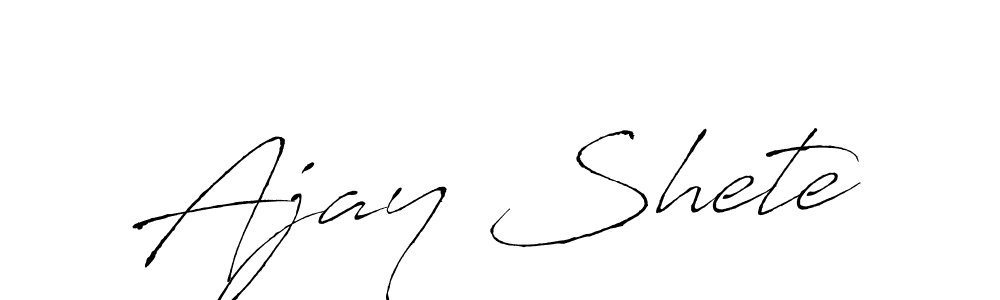 Similarly Antro_Vectra is the best handwritten signature design. Signature creator online .You can use it as an online autograph creator for name Ajay Shete. Ajay Shete signature style 6 images and pictures png