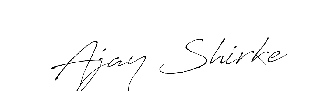 The best way (Antro_Vectra) to make a short signature is to pick only two or three words in your name. The name Ajay Shirke include a total of six letters. For converting this name. Ajay Shirke signature style 6 images and pictures png