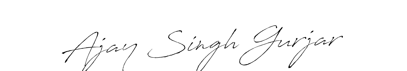 Also we have Ajay Singh Gurjar name is the best signature style. Create professional handwritten signature collection using Antro_Vectra autograph style. Ajay Singh Gurjar signature style 6 images and pictures png