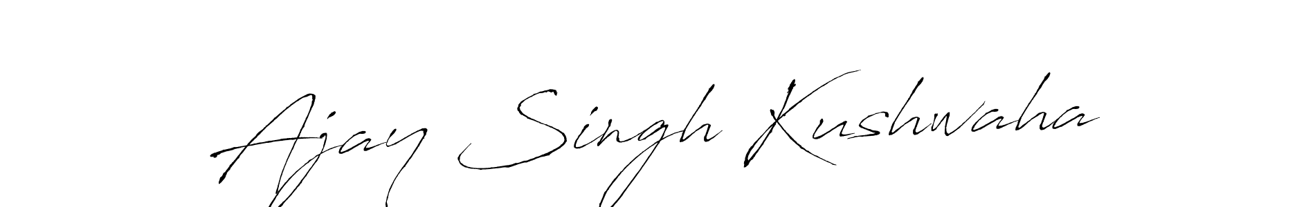 Make a beautiful signature design for name Ajay Singh Kushwaha. With this signature (Antro_Vectra) style, you can create a handwritten signature for free. Ajay Singh Kushwaha signature style 6 images and pictures png