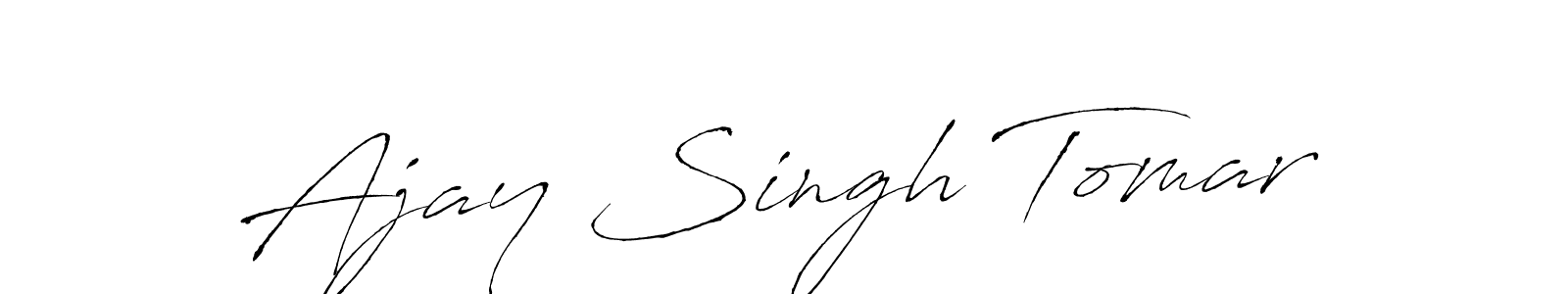 Antro_Vectra is a professional signature style that is perfect for those who want to add a touch of class to their signature. It is also a great choice for those who want to make their signature more unique. Get Ajay Singh Tomar name to fancy signature for free. Ajay Singh Tomar signature style 6 images and pictures png