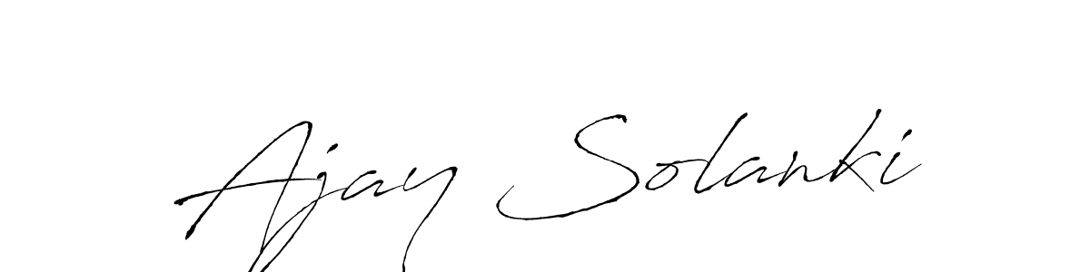 Design your own signature with our free online signature maker. With this signature software, you can create a handwritten (Antro_Vectra) signature for name Ajay Solanki. Ajay Solanki signature style 6 images and pictures png