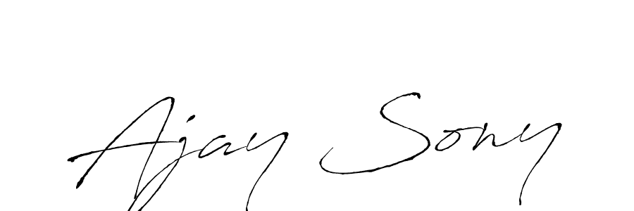 Make a beautiful signature design for name Ajay Sony. With this signature (Antro_Vectra) style, you can create a handwritten signature for free. Ajay Sony signature style 6 images and pictures png